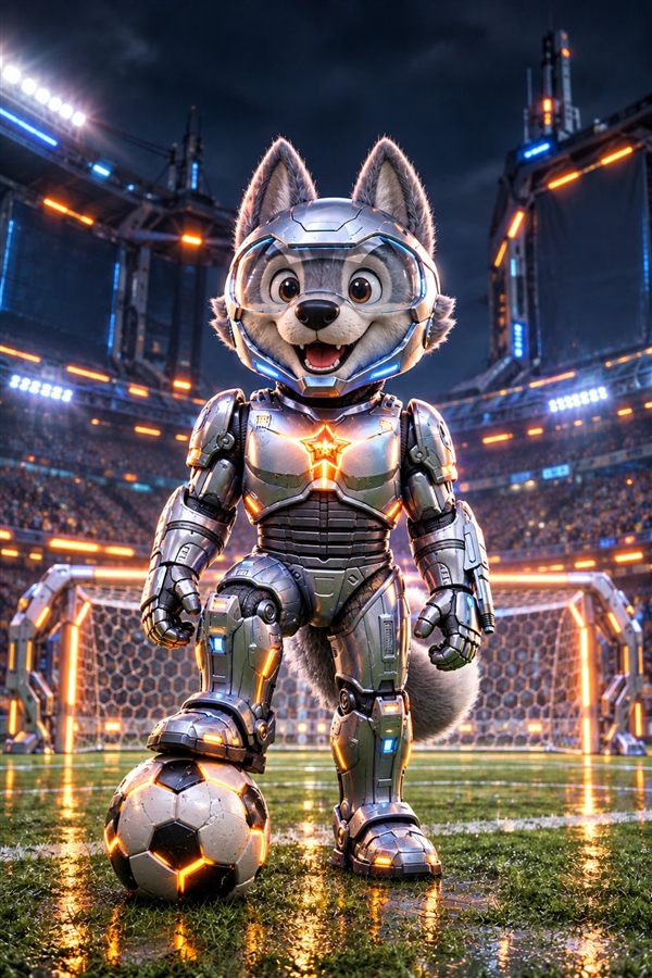 Game Up League grey wolf mascot - RELOADED
